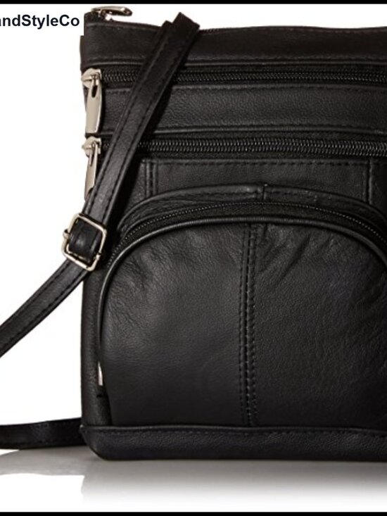 Bags | Genuine Cowhide Leather Multipocket Crossbody Bag Adjustable ...